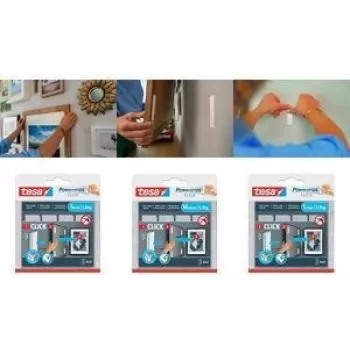tesa Powerstrips SMALL Klebestreifen für max. 1,8 kg 2,0 x 6,0 cm, 4 Stück (77720-00000-00)