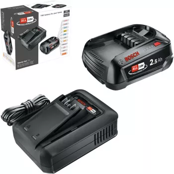 Batterie Starter-Set 18V 1x 2,5Ah + Schnellladegerät AL 18V-44 (schwarz, Lithium-Ionen-Akku 2,5Ah, POWER FOR ALL ALLIANCE)