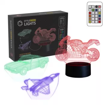 LED-Dekorleuchte für Fahrzeuge MANTA SNL121RGB RGB 3D-Licht für Autos und Motorräder