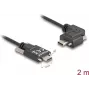 DeLOCK USB 2.0 Kabel USB Typ-C Stecker auf USB Typ-C Stecker abgewinkelt links/rechts PD 3.0 60W 2m