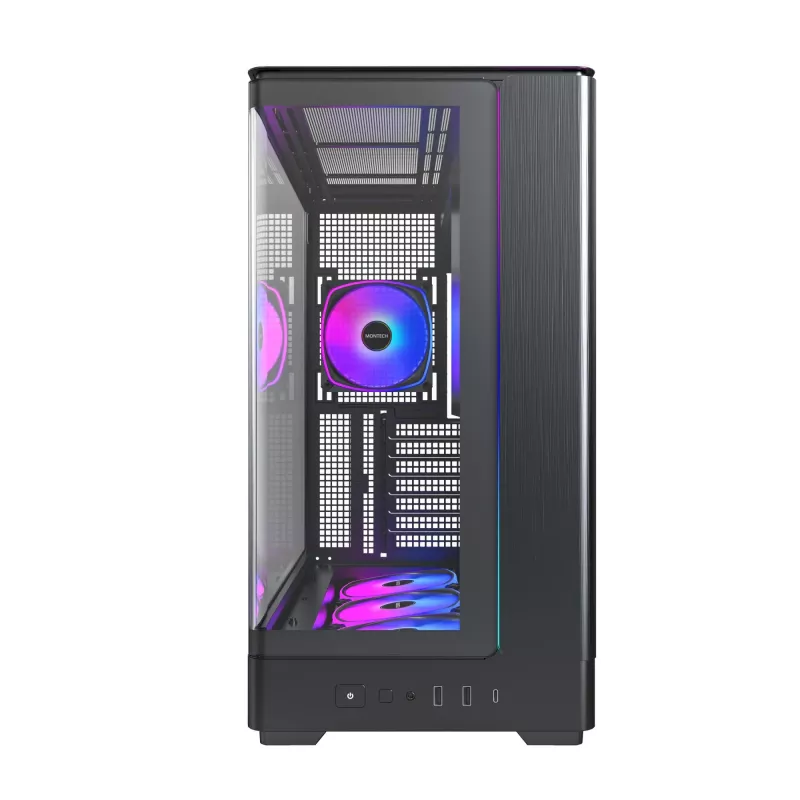 PC-Gehäuse Montech KING 45 PRO Schwarz — micro ATX / Mini-ITX, Midi Tower