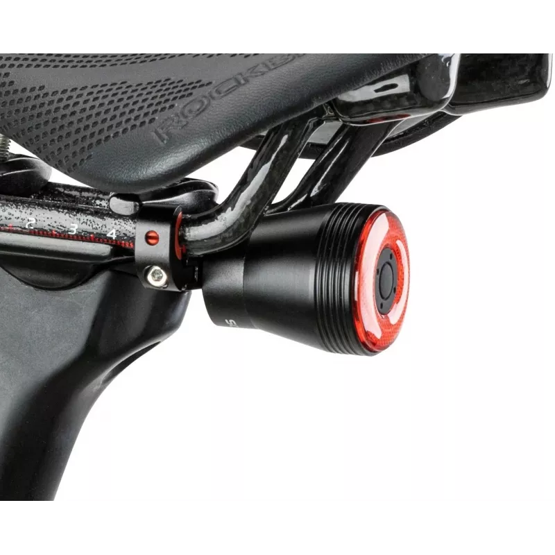 Rockbros Q5 schwarzes Rücklicht für Fahrräder mit intelligentem STOP-System