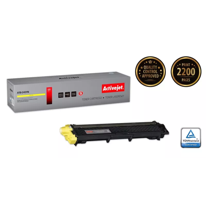 Activejet ATB-245YN Toner (Ersatz für Brother TN-245Y; Supreme; 2200 Seiten; gelb)