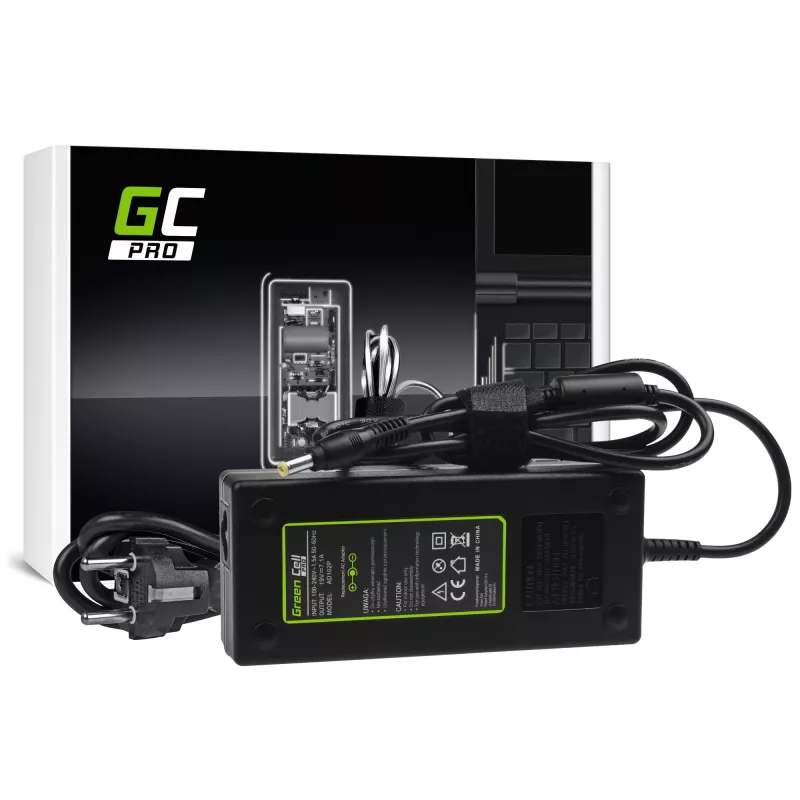 Adapter Green Cell AD102P universal 135 W, 19 V, 7,1 A, schwarz, für Laptops
