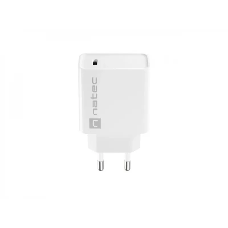 Indoor USB-C Schnellladegerät NATEC RIBERA 12V 20W Quick Charge 3.0 Weiß
