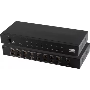 shiverpeaks ®-PROFESSIONAL--HDMI-Verteiler 1x16, Metall, 4K30Hz, schwarz (SP05-03016)