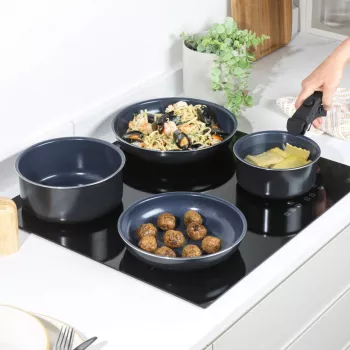 Kochtopf-Set Russell Hobbs RH03319EU7, 5-teilig, antihaftbeschichtete Pfannen, spülmaschinengeeignet