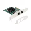 DeLOCK PCI Express x1 Karte zu 2 x RJ45 Gigabit LAN BCM Grau