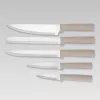 Maestro MR-1412-BEIGE Messerset mit Block + Schneidebrett-Set Beige