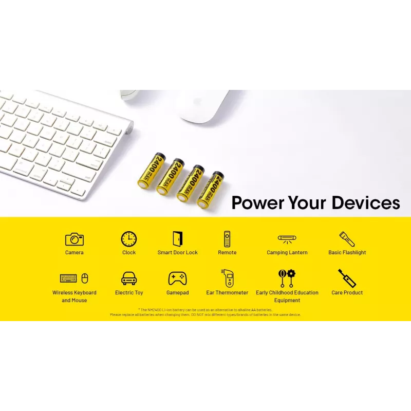 Wiederaufladbarer Li-Ion AA 1,5V Akkupack Nitecore NH2400 2400mAh – 4er-Pack