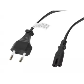 Lanberg CA-C7CA-10CC-0018-BK Stromkabel Schwarz 1,8 m C7-Kupplung CEE7/16