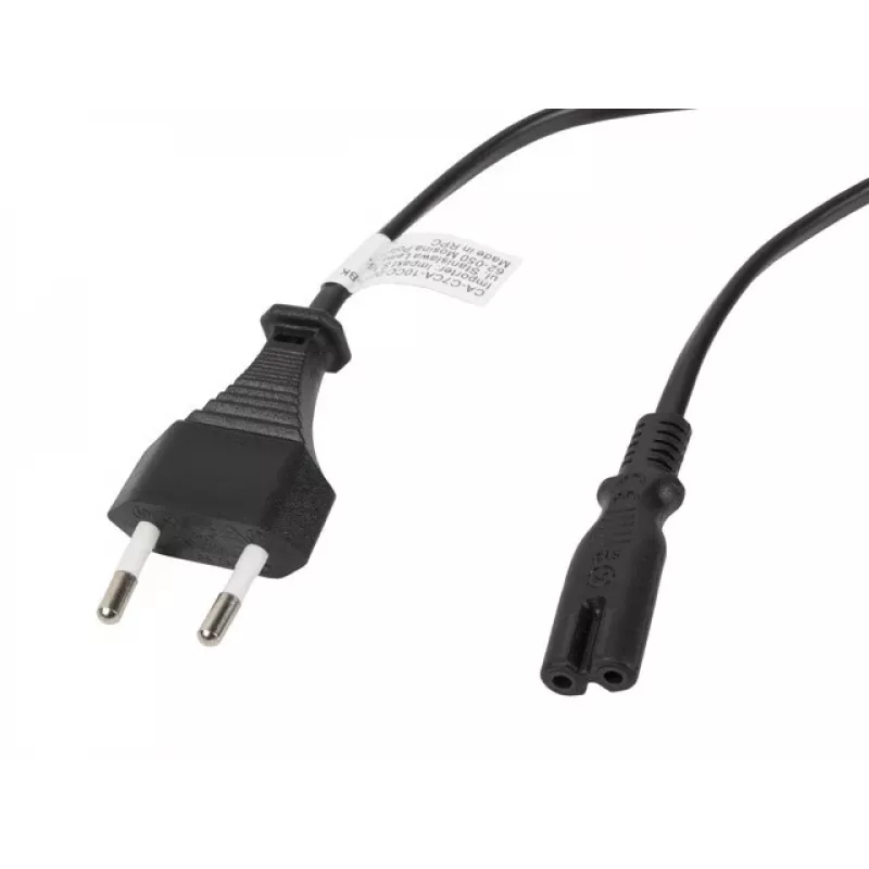 Lanberg CA-C7CA-10CC-0018-BK Stromkabel Schwarz 1,8 m C7-Kupplung CEE7/16