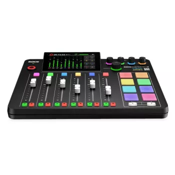 Studio-Controller RØDE Caster Pro II Schwarz — 4 XLR/TRS-Kombi, 4 Kopfhörerausgänge, 8 Pads, Touchscreen, Wi‑Fi, Bluetooth, USB‑C