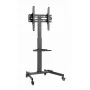 TV-Ständer GEMBIRD TVS-55T-01 für 32–55 Zoll Fernseher, Stahl, höhenverstellbar VESA 100x100–400x400, neigbar, Rollen, max. Belastung 35 kg
