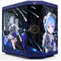 Computer-Gehäuse HYTE Y70 Hoshimachi Suisei blau Hartglas — Mid-Tower-ATX-Gehäuse mit Hartglas-Paneelen