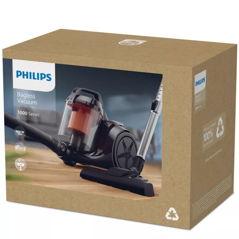 Philips 1000 series XB1142/10 Staubsauger 1,3 L Bodenstaubsauger Trocken 800 W beutellos