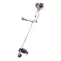 Motorsense Dedra DED8717 Benzin 52 ccm 1,45 kW mit Tragegurt, Schutzhaube, 3-Kopf-Set, Faden und Messer