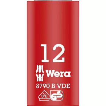 VDE Zyklop-Steckschlüssel-Einsatz, 12mm, 3/8 rot/gelb, isoliert bis 1.000 Volt
