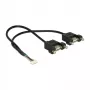 USB-Kabel DeLOCK 84839 USB 2.0 0,25 m 2 x USB A Schwarz