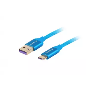 USB-2.0-Kabel LANBERG CA-USBO-21CU-0010-BL — USB A auf USB C, 1 m, blau