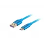 USB-2.0-Kabel LANBERG CA-USBO-21CU-0010-BL — USB A auf USB C, 1 m, blau