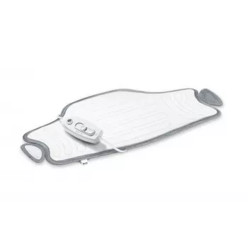 Sanitas SHK 55 Easyfix Multifunktions-Heizkissen, Velours, 3 Temperaturstufen, 59 x 30 cm, weiß/grau