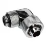 Alphacool Eiszapfen Connector 90 Grad G1/4 Zoll AG auf 16/10 mm - drehbar, Chrom-Silber