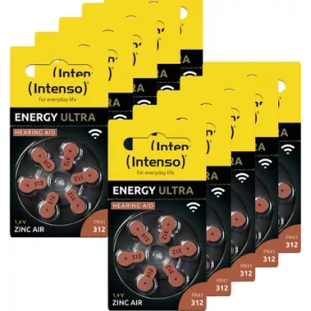 Intenso Hörgerätebatterien | Zink-Luft A312 60er-Pack - Batterie (7504436MP)
