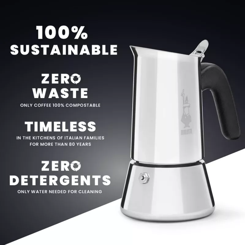 Mokkakanne BIALETTI Venus Box 0,1 L Edelstahl, 2 Tassen, Polypropylen-Griff