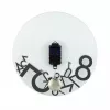 NeXtime Uhr 8115 Dropped, Ø43 cm, Wand, Silber