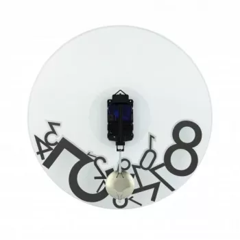 NeXtime Uhr 8115 Dropped, Ø43 cm, Wand, Silber