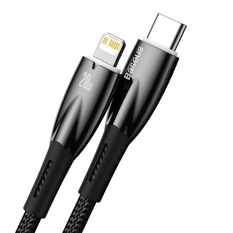 USB-C-auf-Lightning-Kabel Baseus Glimmer 20W, 2 m — Schnellladung und Datensynchronisation