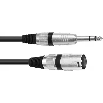 Omnitronic XLR auf 6,3 mm Klinke Adapterkabel 30225196 — 1x XLR Stecker auf 1x 6,3 mm Klinke, 2 m