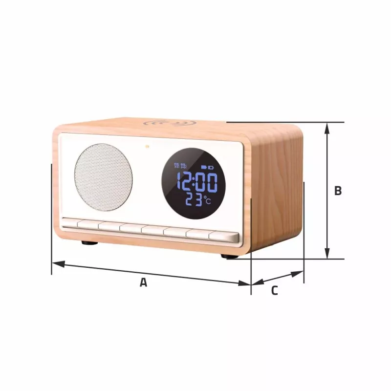 MANTA RDI912W Rimini Radiowecker, Bluetooth und kabelloses Laden, weiß