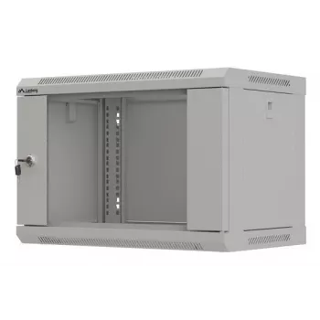 Rack-Montageschrank LANBERG WF03-5306-10S 19 Zoll 6U grau mit Glastür