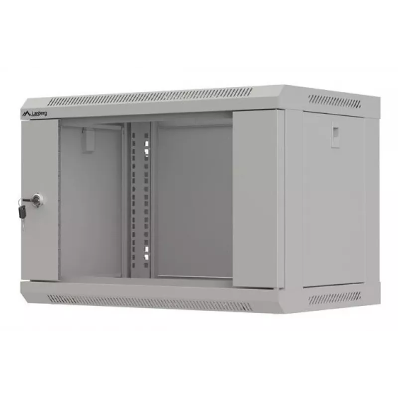 Rack-Montageschrank LANBERG WF03-5306-10S 19 Zoll 6U grau mit Glastür