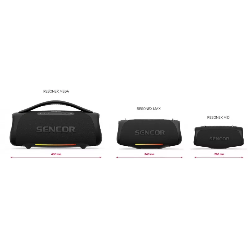 Tragbarer Bluetooth-Lautsprecher SENCOR RESONEX MIDI 80W, IPX7 wasserdicht
