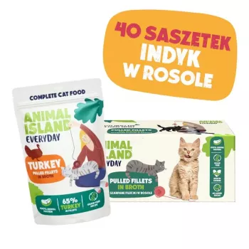 ANIMAL ISLAND Truthahn in Brühe Katzenfutter Monopack 40x85g