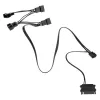 Lüfter-Y-Kabel Kolink 1-auf-4 PWM 35 cm, 4-Pin-PWM auf 4×4-Pin-PWM + SATA
