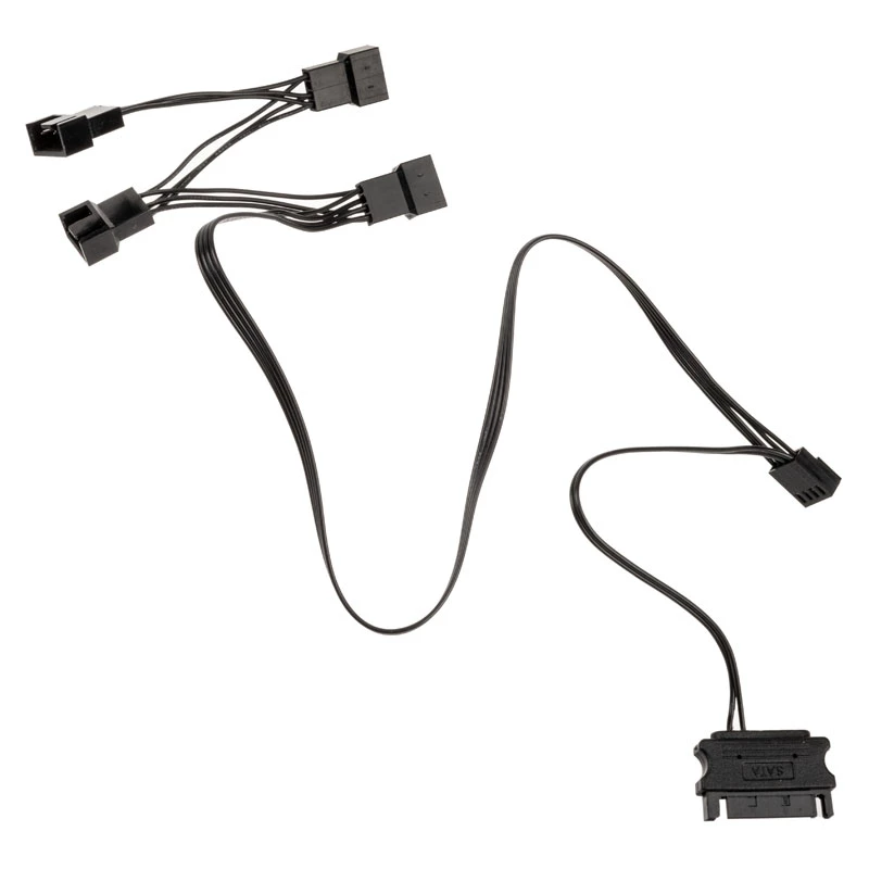Lüfter-Y-Kabel Kolink 1-auf-4 PWM 35 cm, 4-Pin-PWM auf 4×4-Pin-PWM + SATA