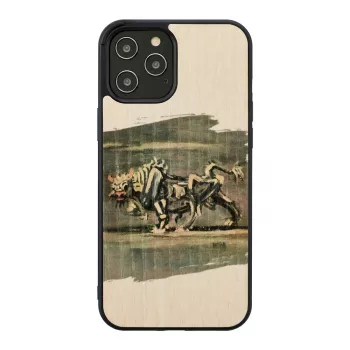 Handyhülle Man and Wood für iPhone 12 Pro Max — weißes Stier-Design