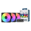 Montech GF120 V2 ARGB Computergehäuse-Lüftermodul 12 cm Schwarz 3 St.