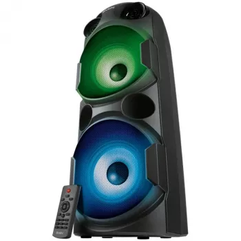SVEN PS-750 2x40W; LED-Display; TWS; FM-Radio; AUX; USB/SD-Karten-Support; Beleuchtung; Mikrofoneingang (Karaoke); Fernbedienung; Integrierter Equalizer
