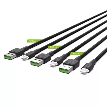 Lightning-Kabel Grün Cell KABGCSET05 1,2 m Schwarz