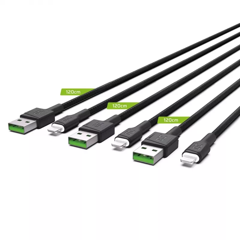 Lightning-Kabel Grün Cell KABGCSET05 1,2 m Schwarz