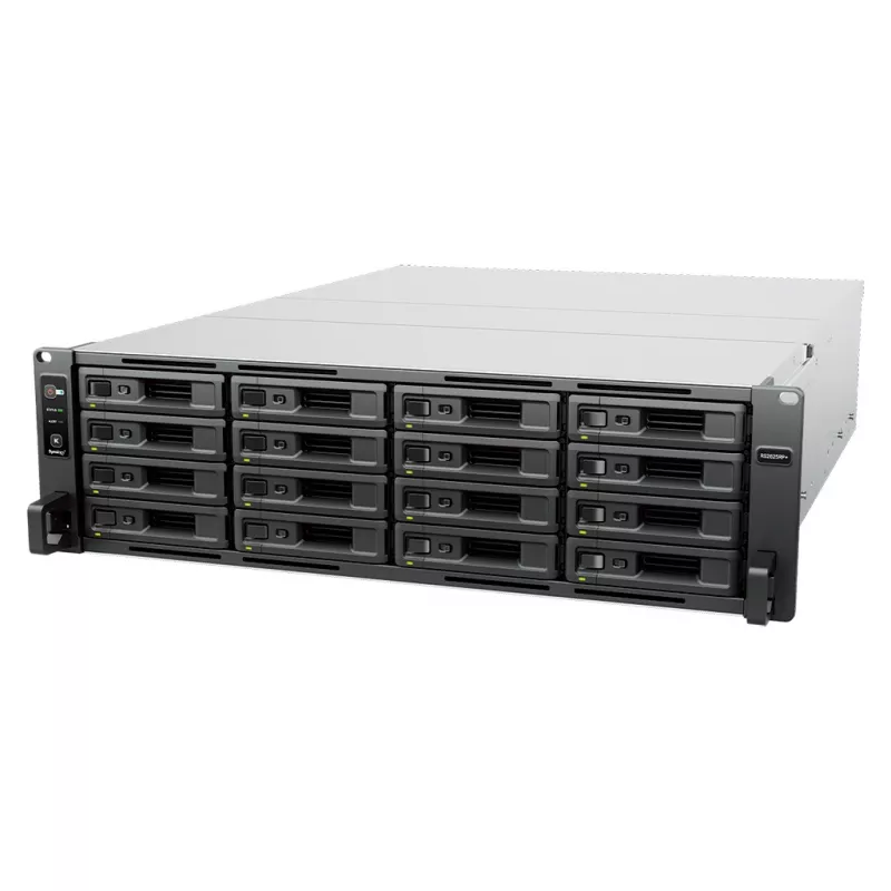 NAS Rack-Server Synology RS2825RP+ 16-Bay (3U) V1780B 3,35 GHz, 8 GB DDR4, HDD/SSD-Unterstützung, Grau