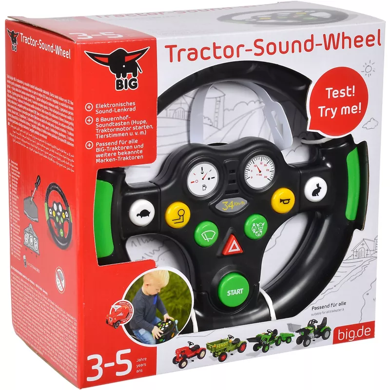 Soundrad-Zubehör für Rutschfahrzeuge Simba‑Dickie BIG 800056488 — schwarz/grün, für Kinder von 3–7 Jahren, 450 g