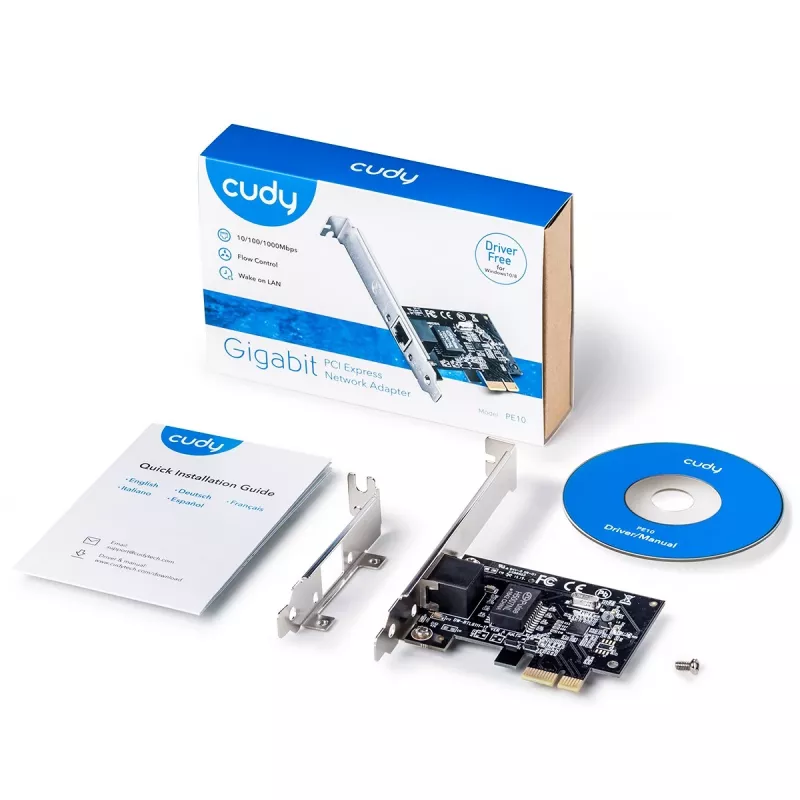 Cudy PE10 Netzwerkkarte intern Ethernet 1000 Mbit/s