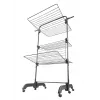 Wäscheständer Leifheit Seaford Schwarz – Trockenfläche 42 m, B760×T700×H1450 mm, klappbar mit Rollen