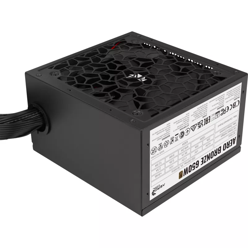 Netzteil AEROCOOL AERO BRONZE 650W APFC (V.2 2025) — 650W ATX-Netzteil mit Active PFC